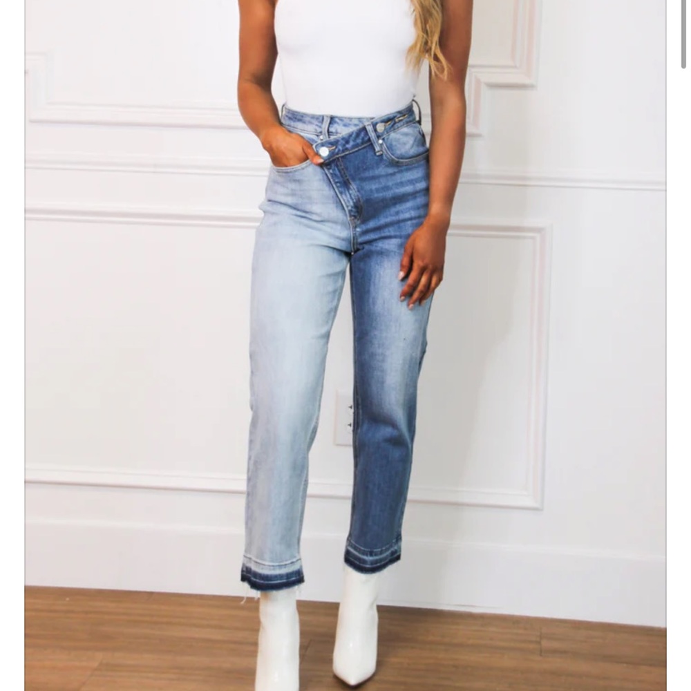 Two-Tone Crossover Raw Ankle